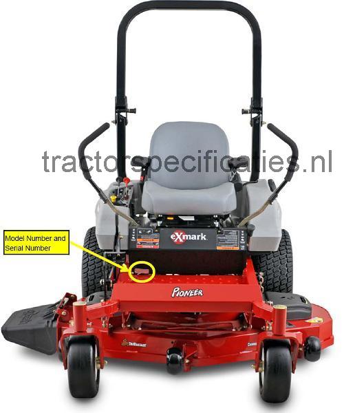 Exmark Pioneer S-Series specificaties