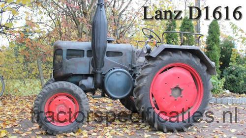 Lanz Bulldog D 1616 specificaties